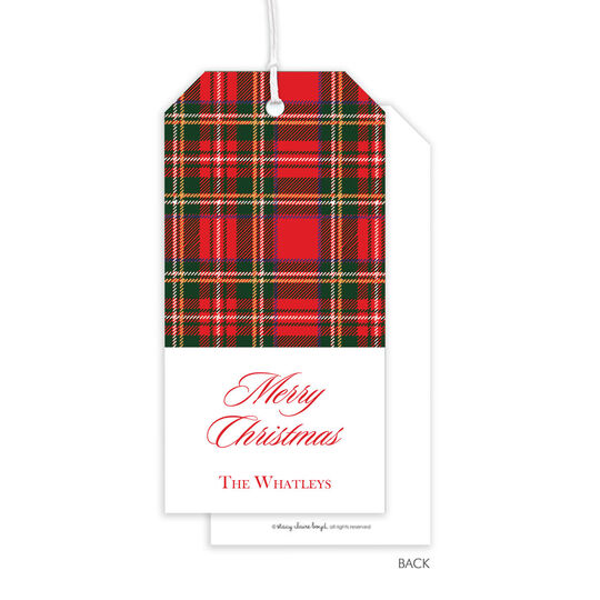 Holiday Plaid Large Hanging Gift Tags